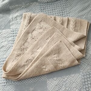 Local European Cream Knit Blanket